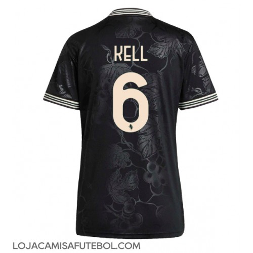 Camisa de Futebol Juventus Lloyd Kelly #6 Equipamento Alternativo Mulheres 2025-26 Manga Curta